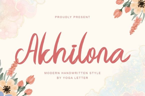Akhilona: An Elegant Handwritten Typeface for Modern Brands