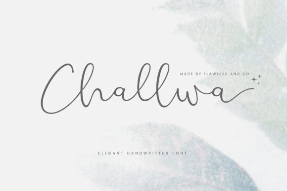 Challwa: A Refined Script Handwritten Font for Editorial Design