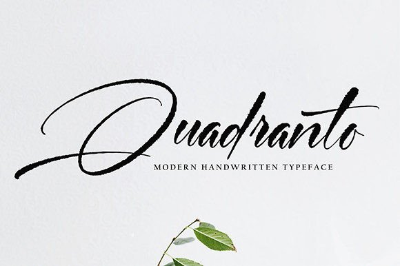 Quadranto: A Script Handwritten Font for Elegant Campaigns