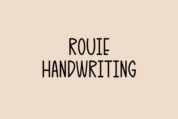 Rouie Font: A Friendly Script for Modern Web Design